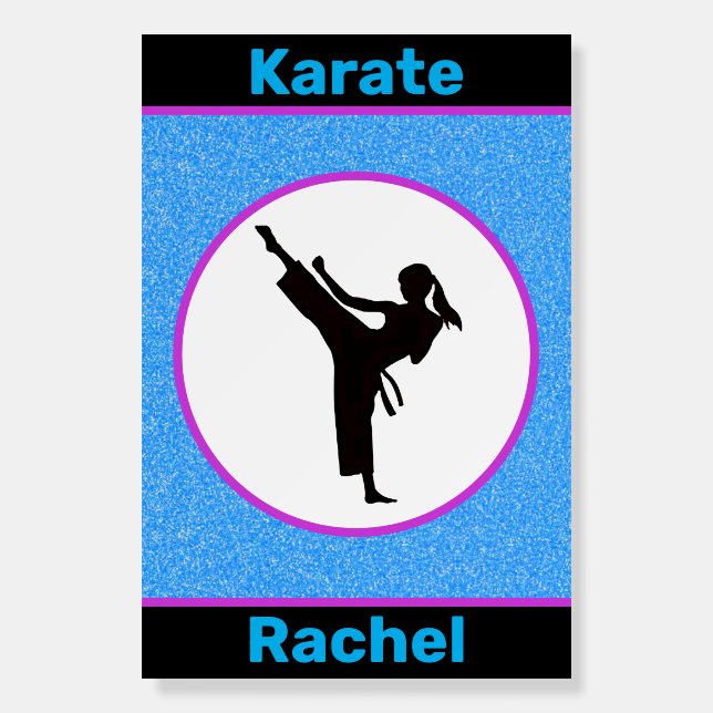 Karate Girls Sparkle Foam Board (Front)