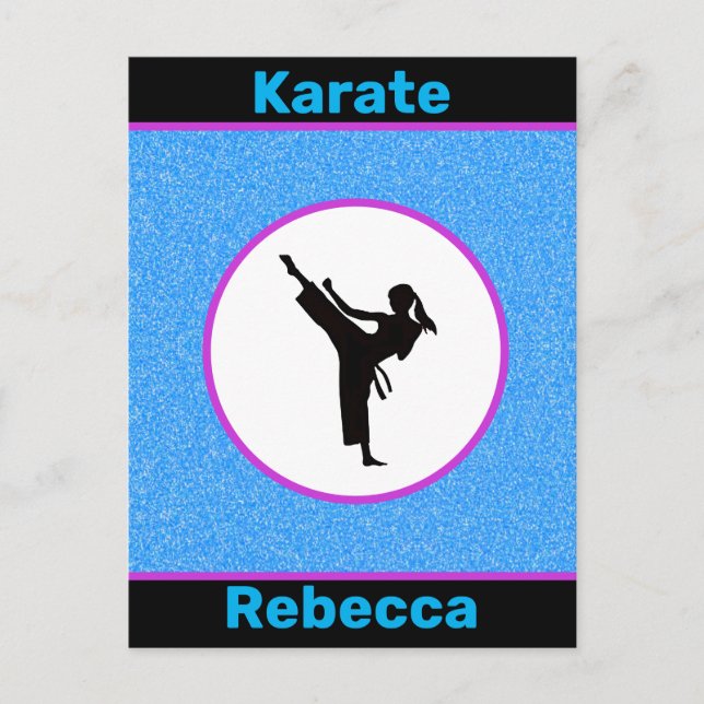 Karate Girls Sparkle Postcard (Front)