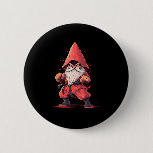 Karate Gnome Taekwondo Martial Arts Fighter  Button