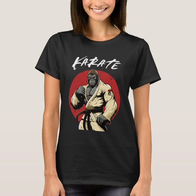 Karate Gorilla Karateka  Boys and Girls Karate Gor T-Shirt (Front)