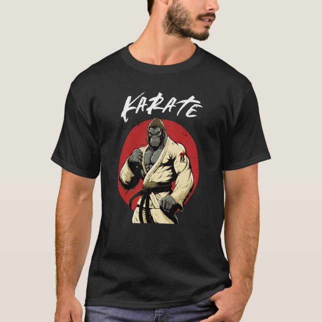 Karate Gorilla Karateka Boys and Girls Karate Gori T-Shirt (Front)