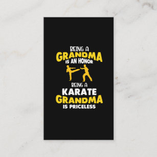 Karate Grandma Family Martial Arts Self Defense Business Card
