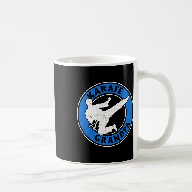 Karate Grandpa Karate Fighting Grandpa Karate Figh Coffee Mug (Right)