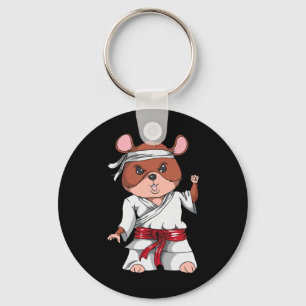 Karate Hamster Kickboxing Martial Art Jiu Jitsu Fa Keychain