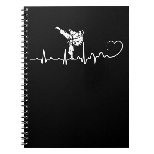 Karate Heartbeat Gift For Karateka Notebook