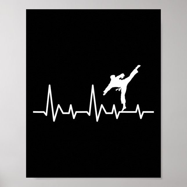 Karate Heartbeat - Martial Arts Coach Karateka Tae Poster (Front)