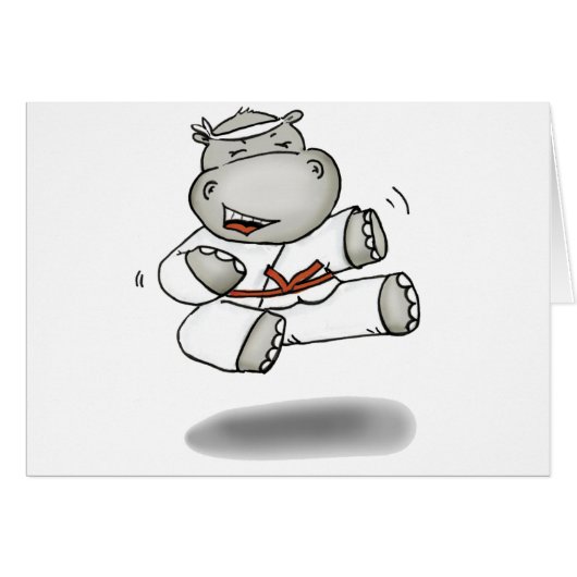 Karate Hippo Cards (Front Horizontal)