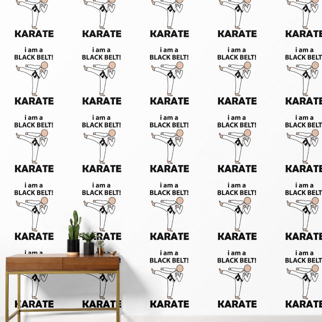 Karate I am A Black Belt Karate Wallpaper (Hallway)