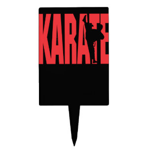 Karate in Red Cake Topper