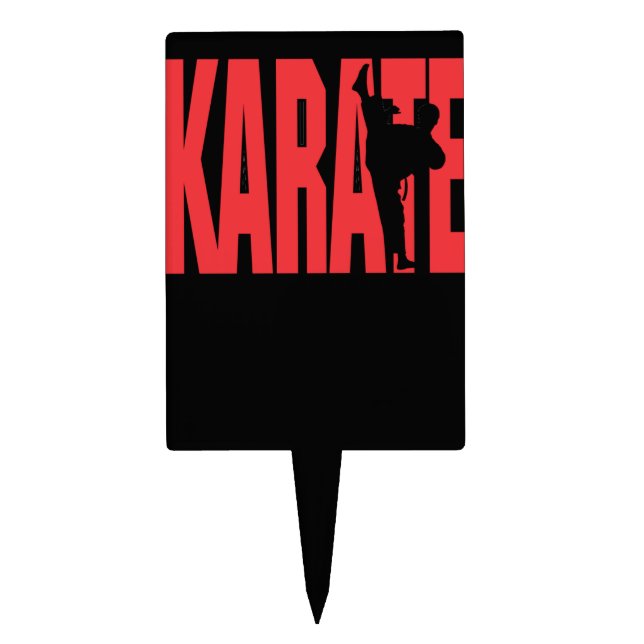 Karate in Red Cake Topper (Front)