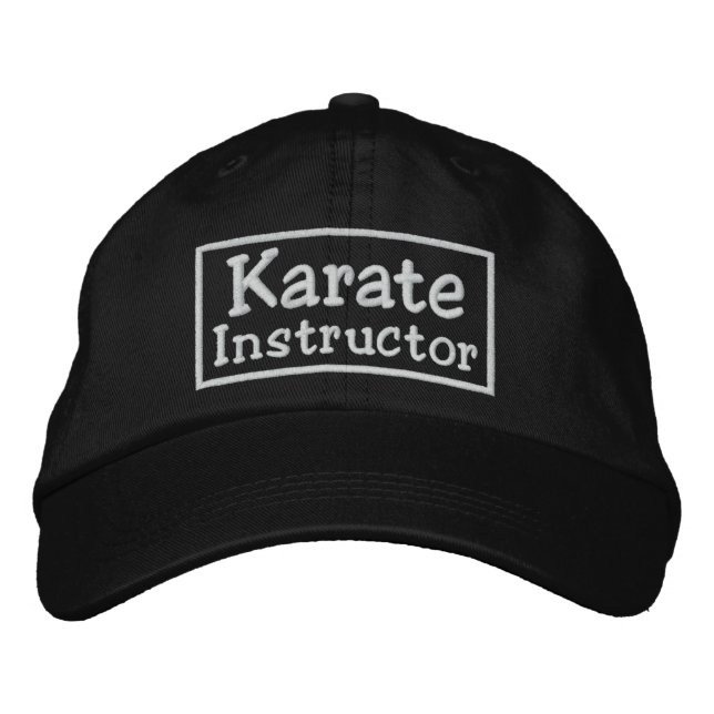Karate Instructor Embroidered Baseball Cap (Front)