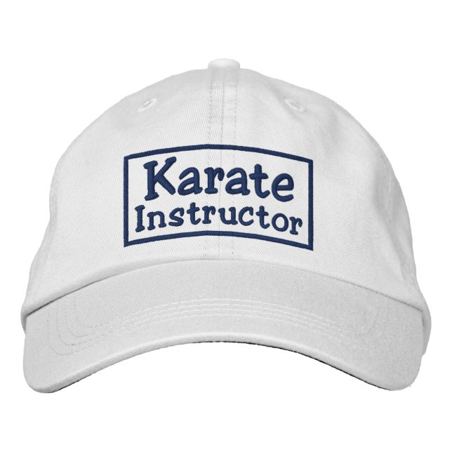 Karate Instructor Embroidered Baseball Hat (Front)