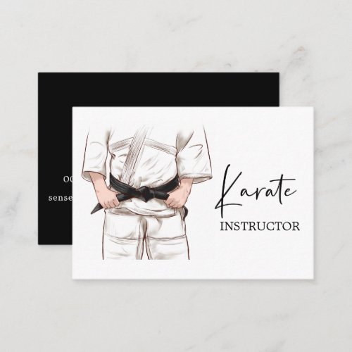 Karate Instructor Sensei Gi Business Card