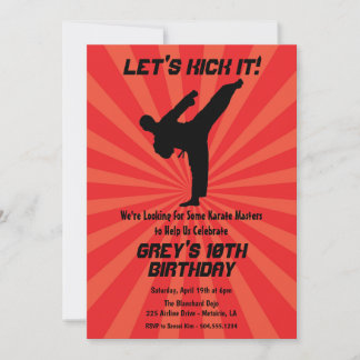 Karate Invitations, Dojo Invitations
