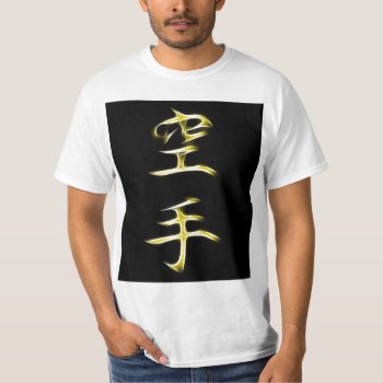 Karate Japanese Kanji Calligraphy Symbol T-shirt by Aurora_Lux_Designs at Zazzle