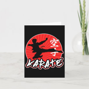 Karate Jumping Side Kick Japanese  Card
