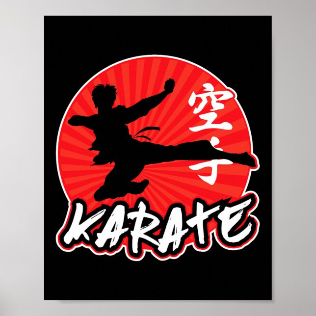 Karate Jumping Side Kick Japanese  Poster (Front)