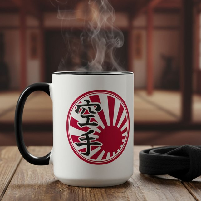 Karate Kanji Rising Sun Mug (Creator Uploaded)