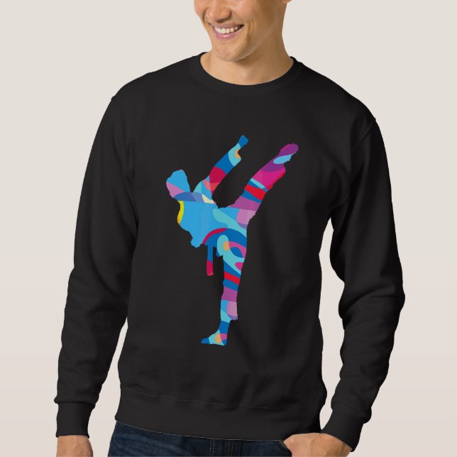 Karate Karate Colorful Graphic Sweatshirt (Front)