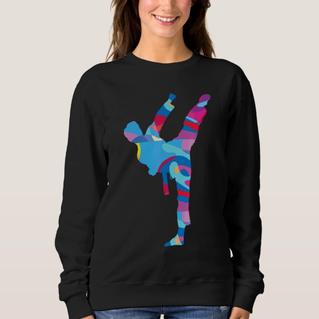 Karate Karate Colorful Graphic Sweatshirt (Front)