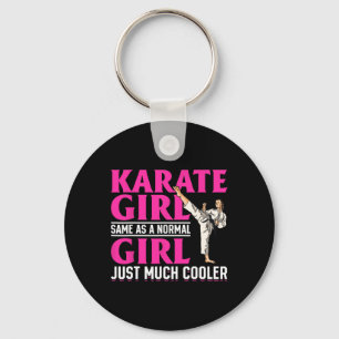 Karate Karate Girl Same As A Normal Girl Just Much Keychain