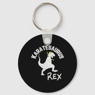 Karate Karatesaurus Rex Dinosaur Funny Martial Art Keychain