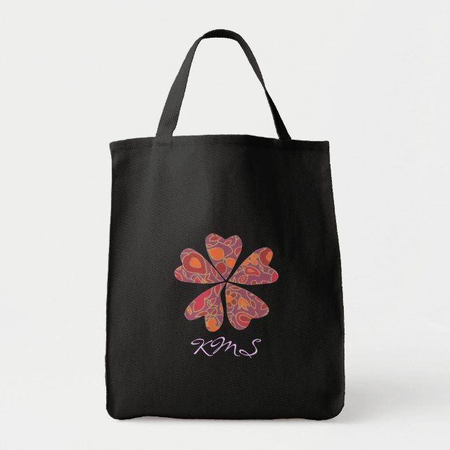 Karate Kat blooming hearts monogram bag (Front)
