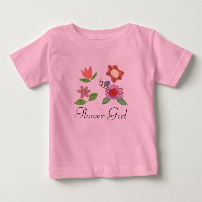 Karate Kat flower girl top--to personalize Baby T-Shirt (Front)