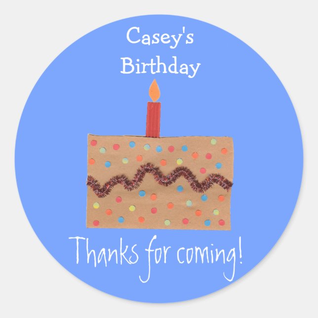 Karate Kat Graphics birthday favor label (Front)