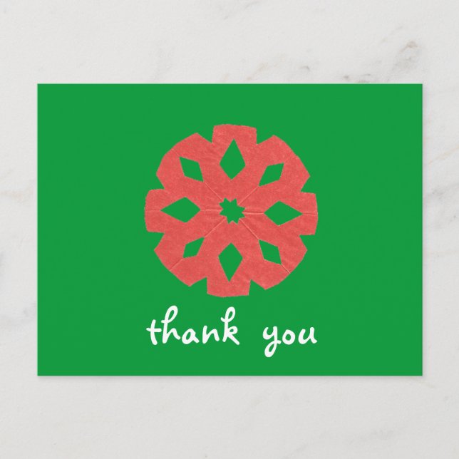 Karate Kat Graphics Christmas thank-you Postcard (Front)