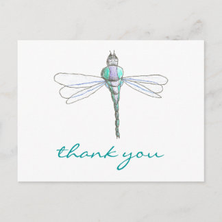 Karate Kat Graphics dragonfly thank-you Postcard