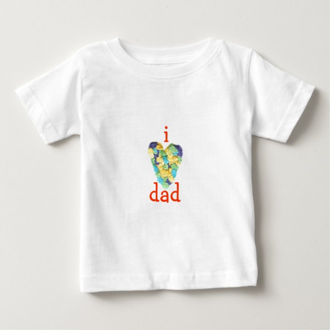 Karate Kat Graphics I-love-dad Baby T-Shirt (Front)