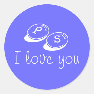 Karate Kat Graphics ps I love you sticker