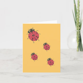 Karate Kat ladybug blank notecard