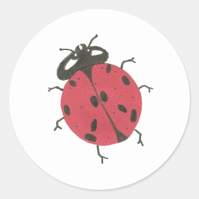 Karate Kat ladybug Classic Round Sticker (Front)