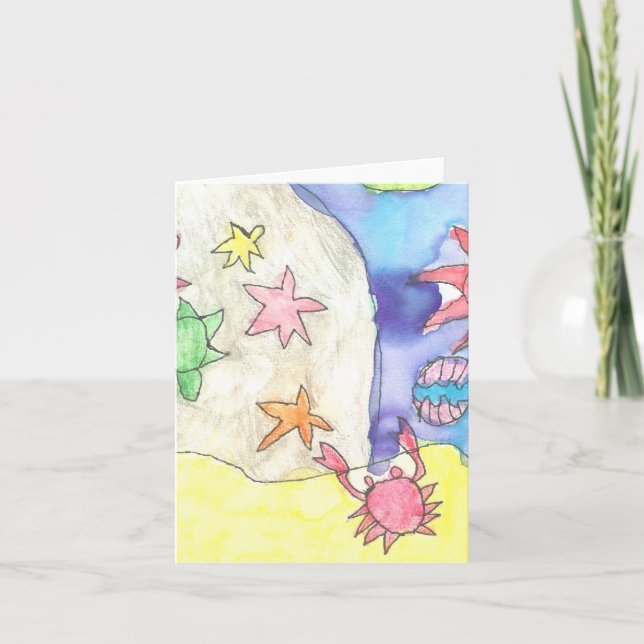 Karate Kat ocean scene Card (Front)