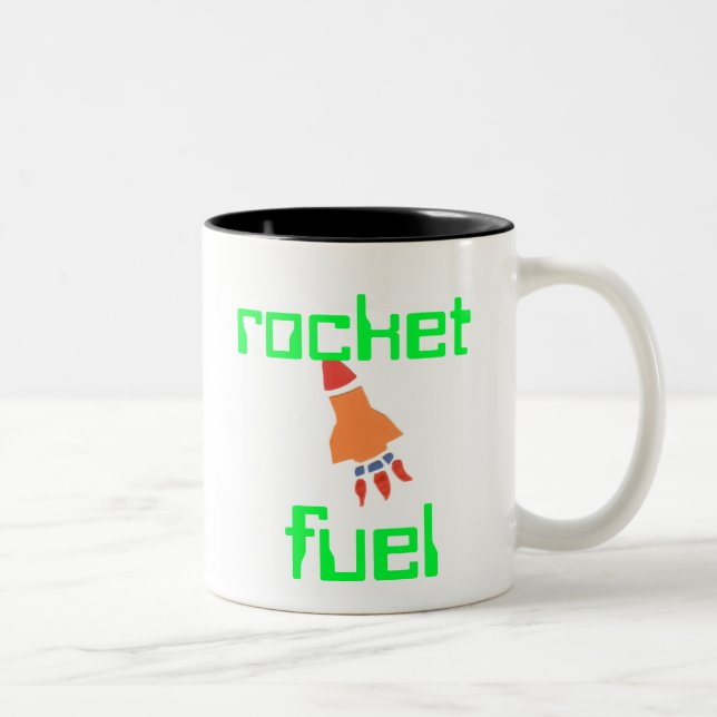 Karate Kat rocket Two-Tone Coffee Mug (Right)