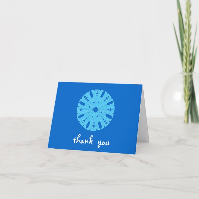 Karate Kat snowflake thank-you Thank You Card (Front)