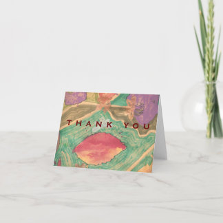 Karate Kat thank-you Letterpress Thank You Card