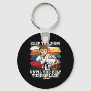 Karate Keep Training Until The Belt Turns Black 1 Keychain