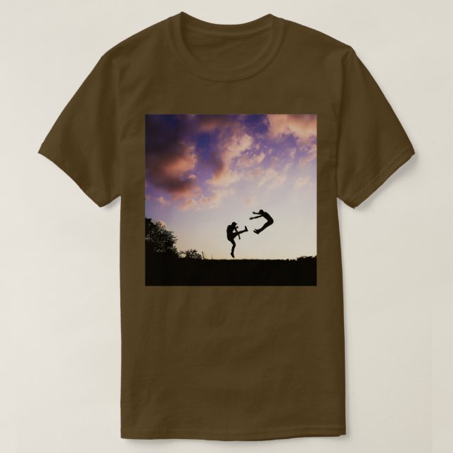 Karate kick by the dusk 1 T-Shirt (Design Front)