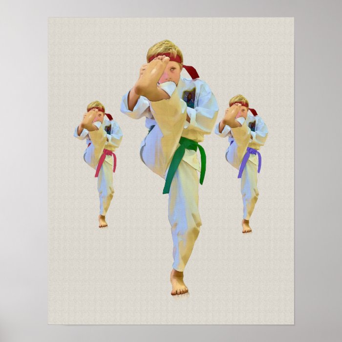 Karate Kicking Print