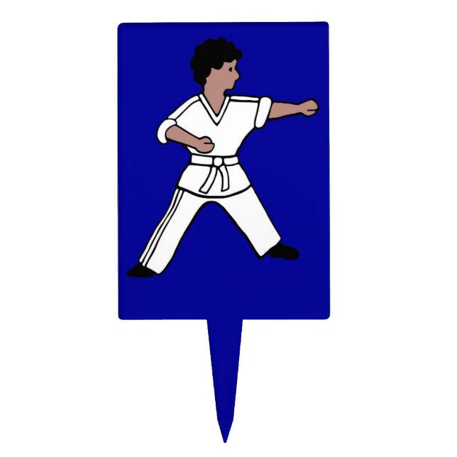 Karate Kid 3 blue cake cupcake topper Martial Arts (Front)