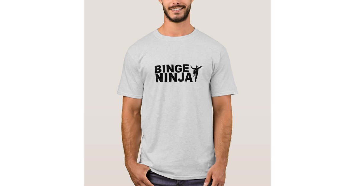 Karate Kid Binge Ninja Funny Cool T Shirt Zazzle Com