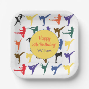 Karate Kids Boys Martial Arts Party Happy Birthday Paper Plates