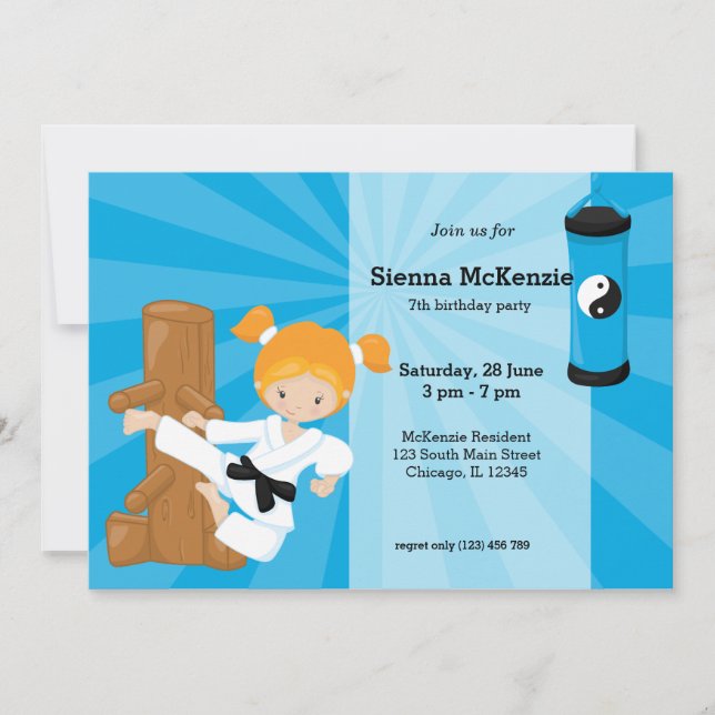 Karate Kids Invitation (Front)