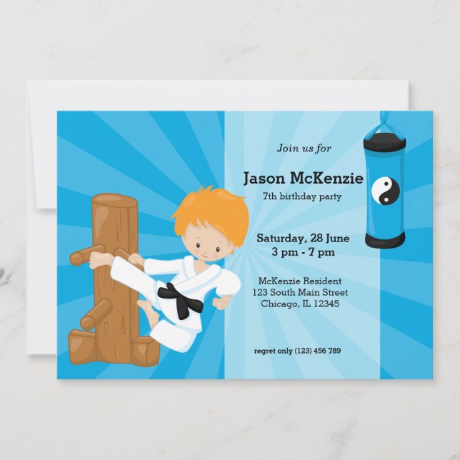 Karate Kids Invitation (Front)