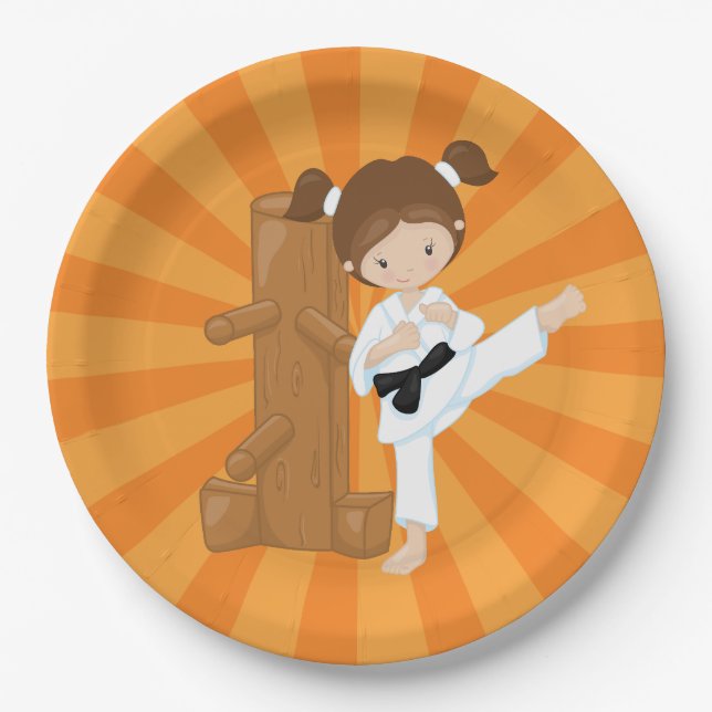 Karate Kids Paper Plates (Front)