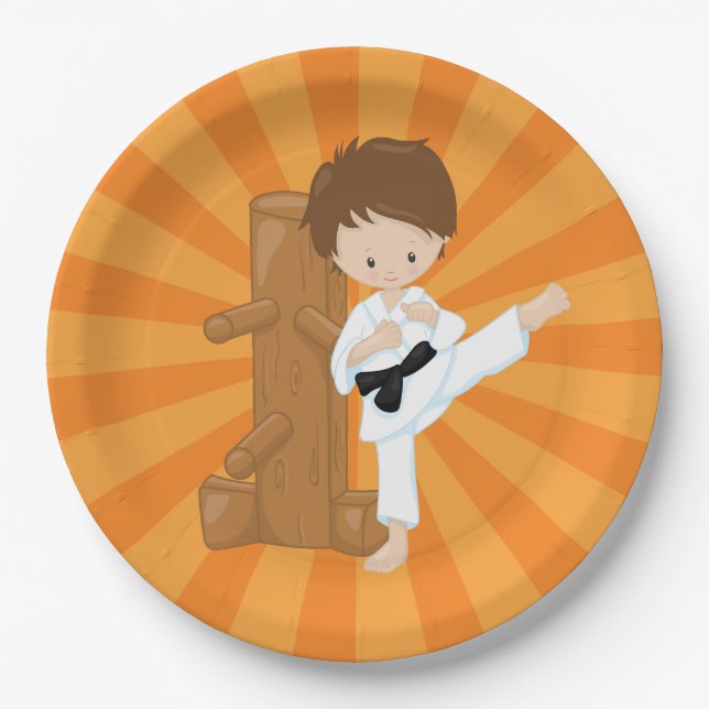 Karate Kids Paper Plates (Front)