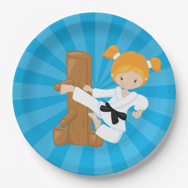 Karate Kids Paper Plates (Front)